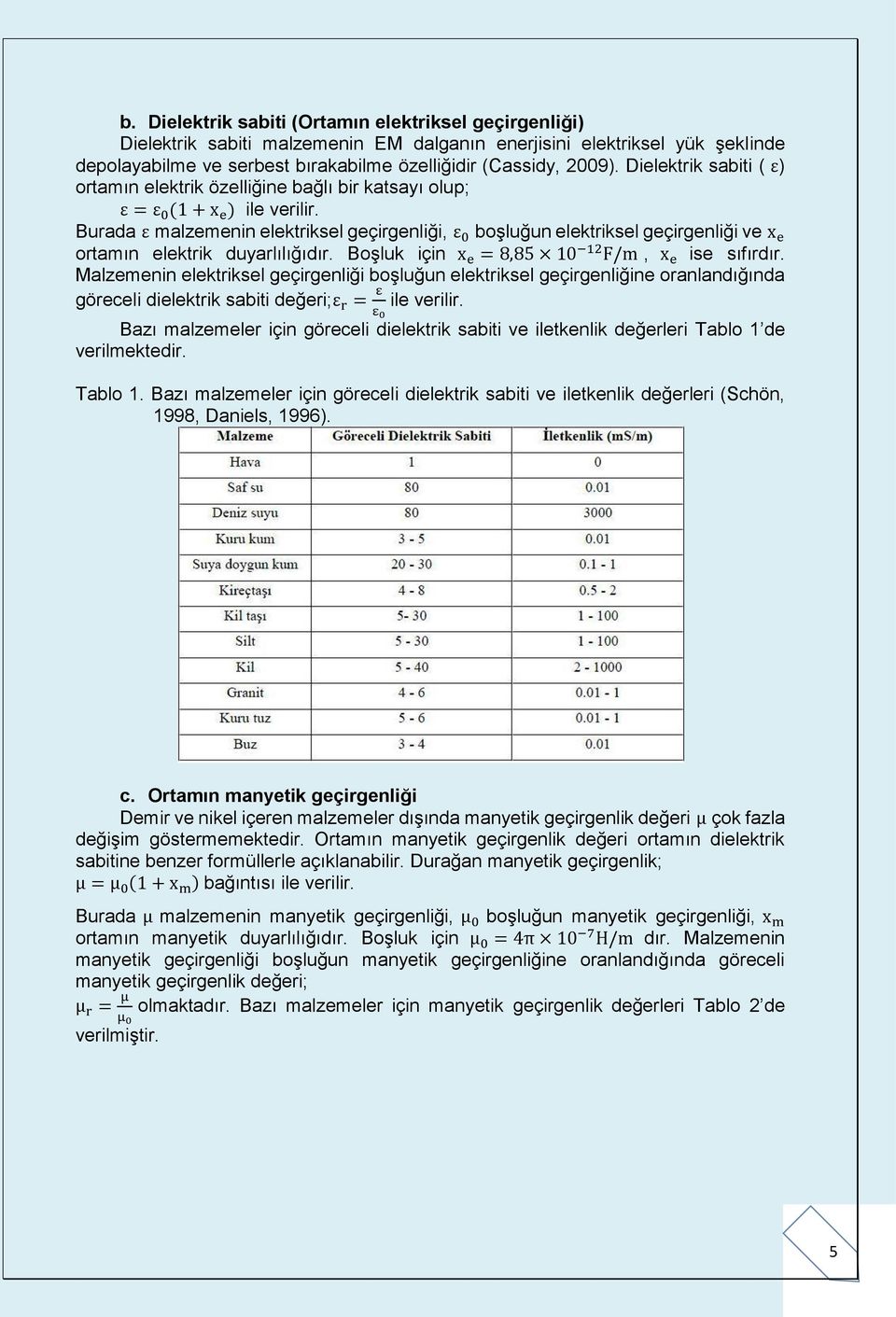 Burada ε malzemenin elektriksel geçirgenliği, ε 0 boşluğun elektriksel geçirgenliği ve x e ortamın elektrik duyarlılığıdır. Boşluk için x e = 8,85 10 12 F/m, x e ise sıfırdır.