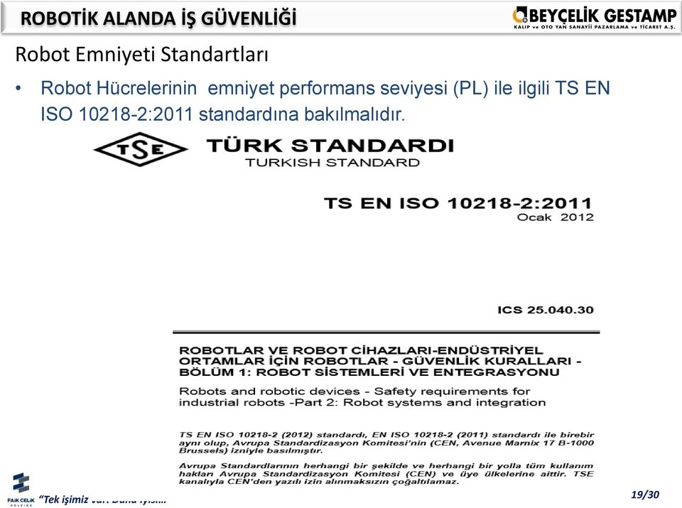 performans seviyesi (PL) ile ilgili TS EN