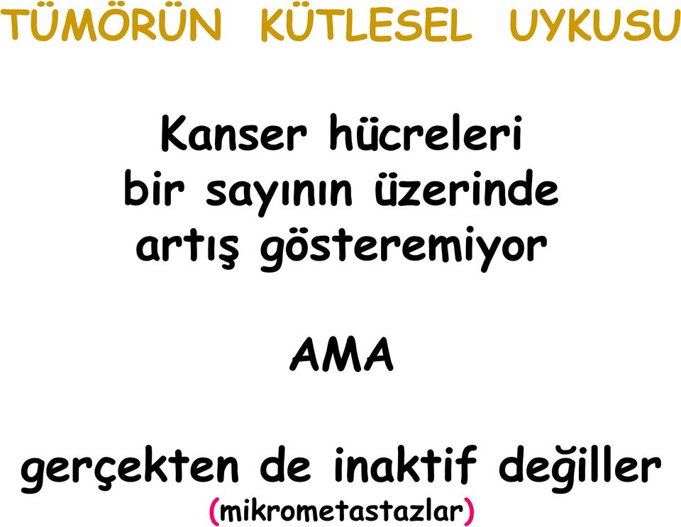 artış gösteremiyor AMA gerçekten