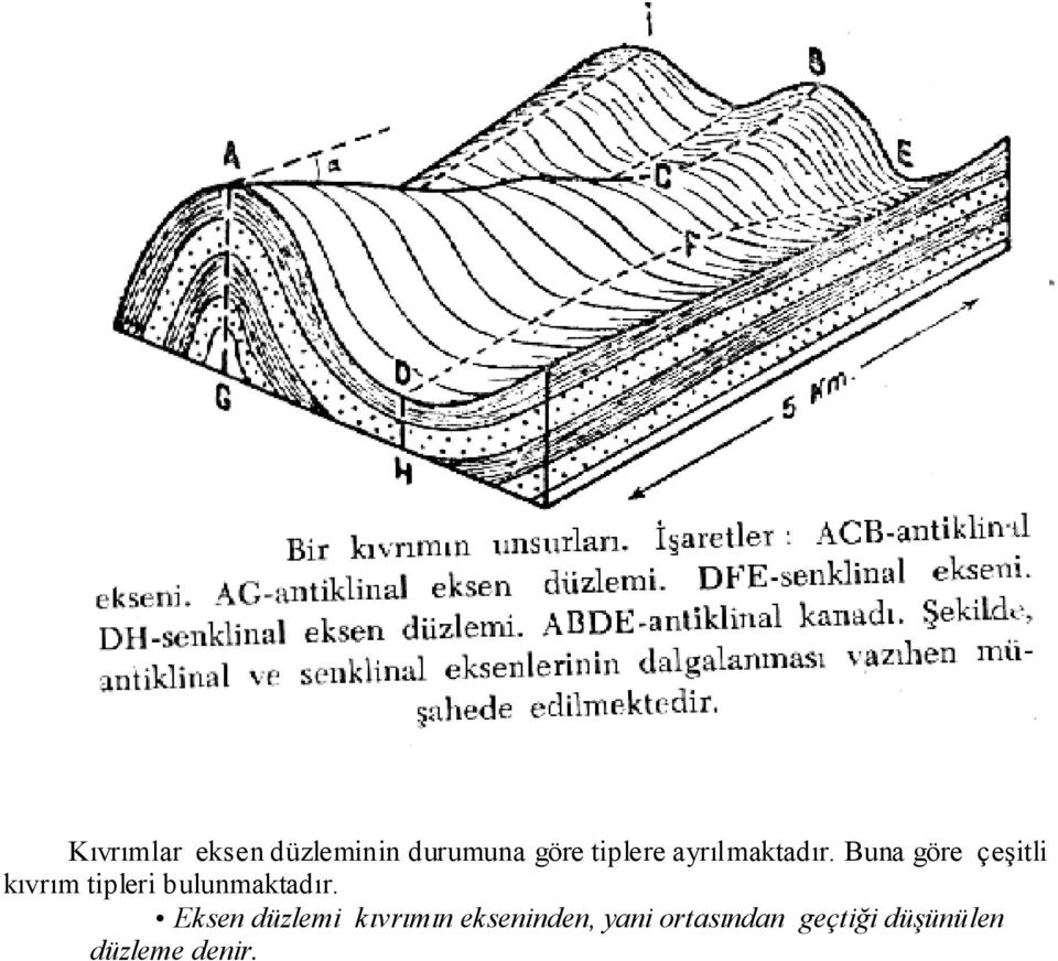 Buna göre çeşitli kıvrım tipleri bulunmaktadır.