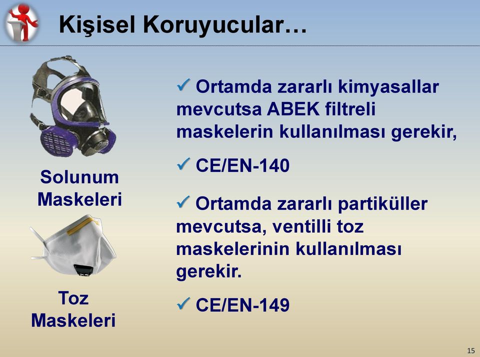 Maskeleri Toz Maskeleri CE/EN-140 Ortamda zararlı