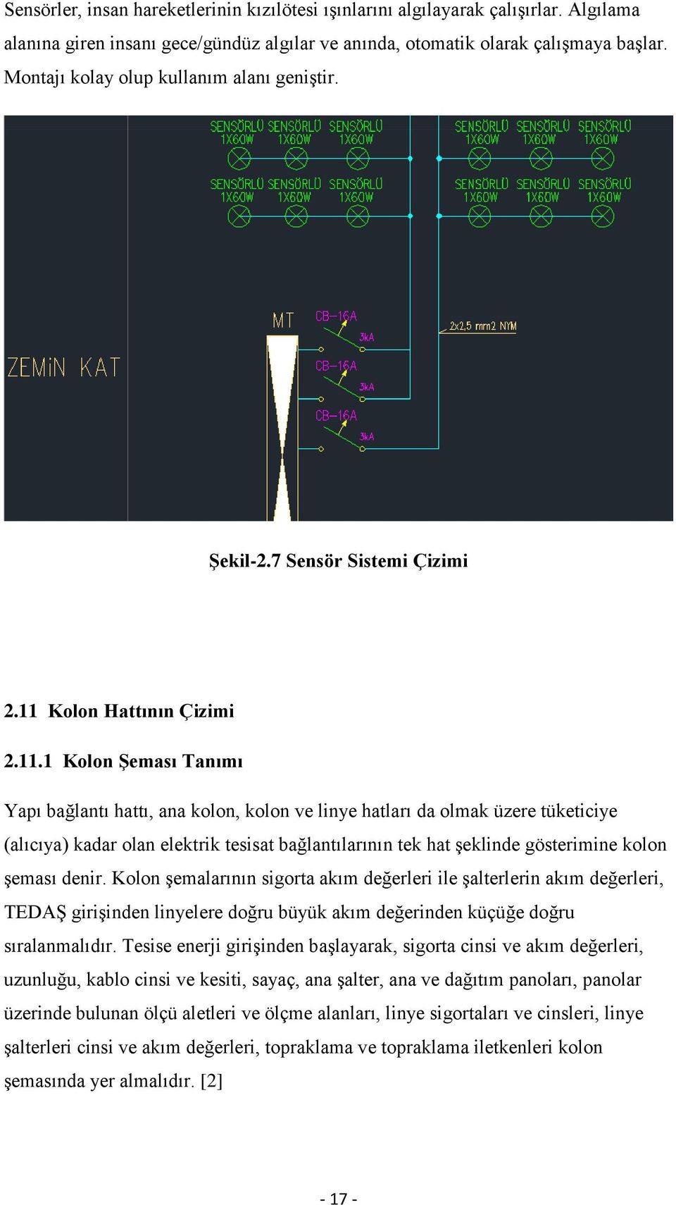 Kolon Hattının Çizimi 2.11.