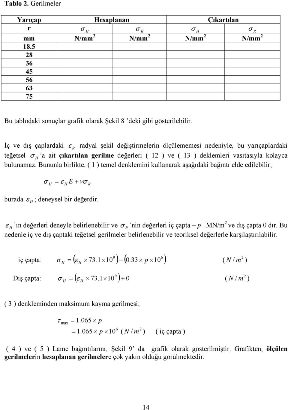 Bununla birlikte, ( 1 ) temel denklemini kullanarak aşağıdaki bağıntı elde edilebilir; burada + E ν ; deneysel bir değerdir.