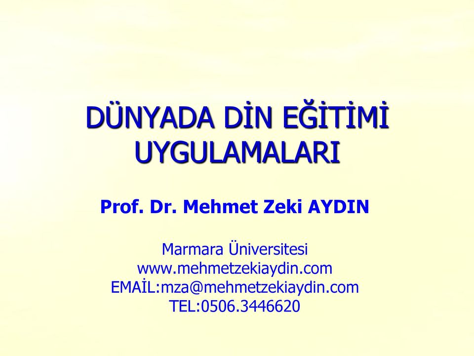 Mehmet Zeki AYDIN Marmara