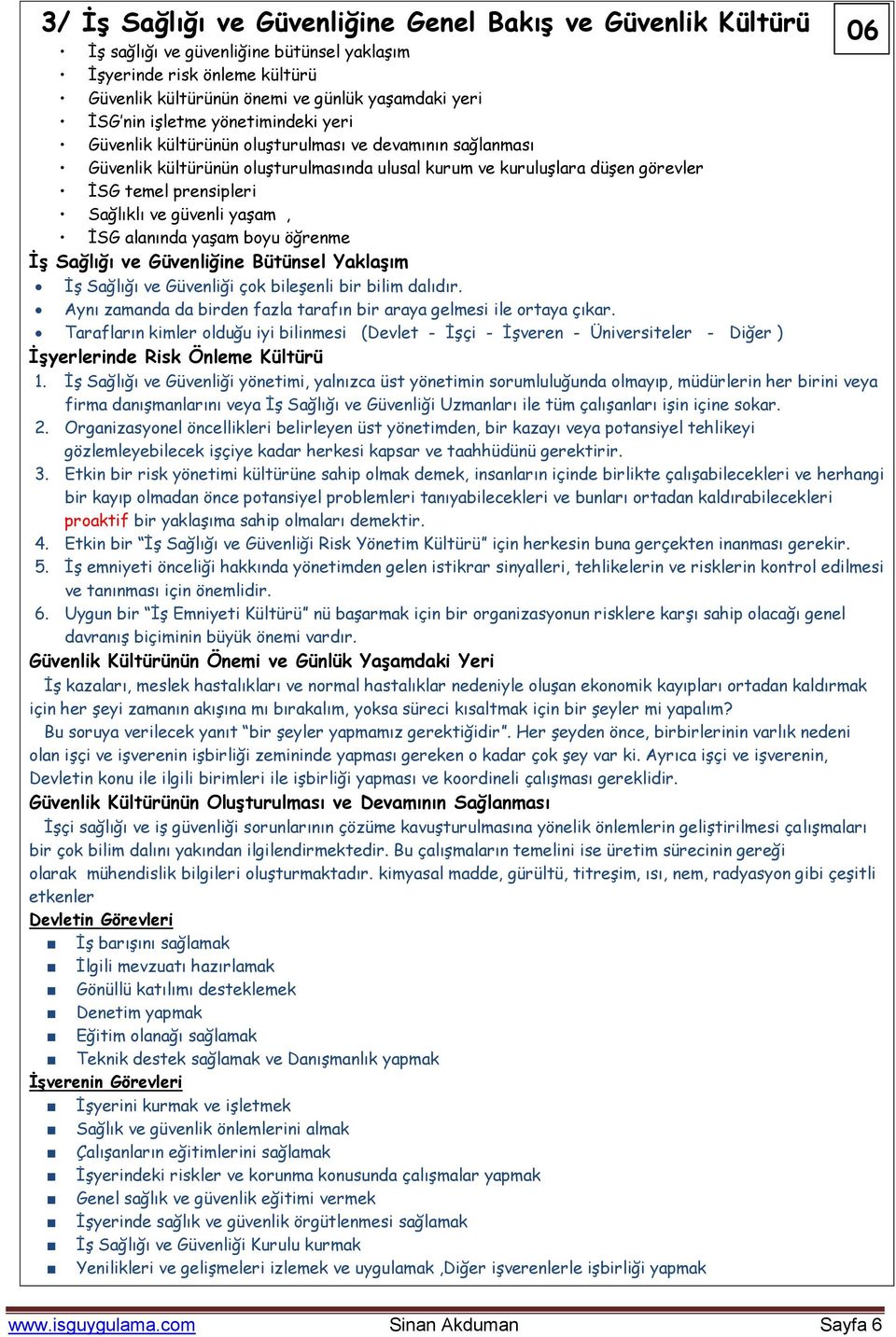 İSG ÖZET DERS NOTLARI - PDF Free Download
