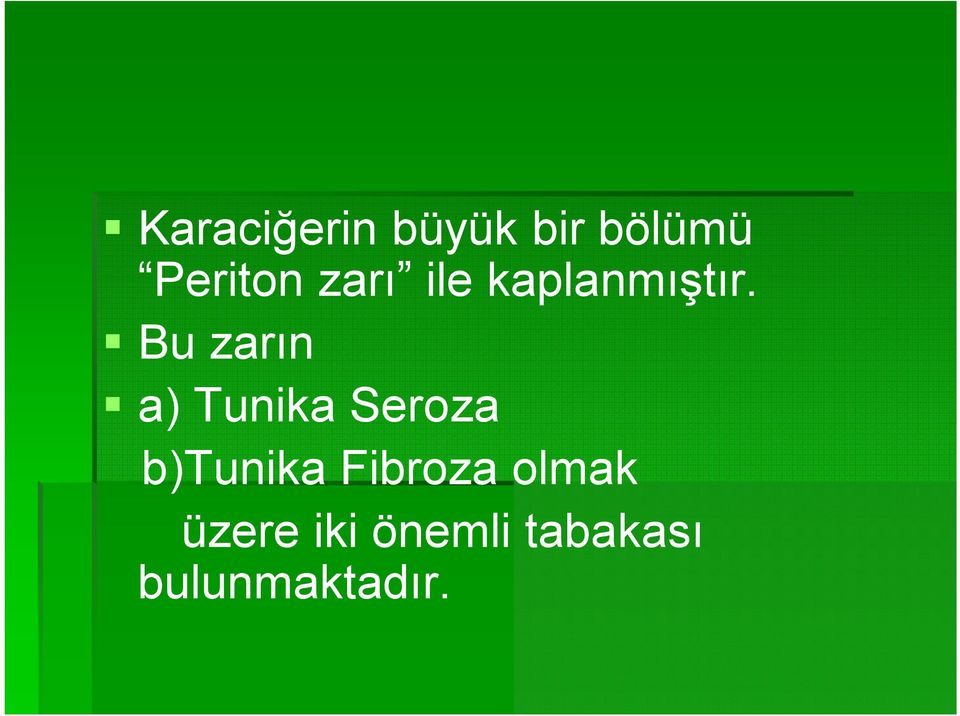 Bu zarın a) Tunika Seroza b)tunika