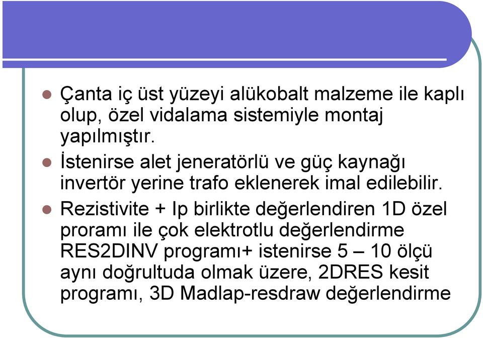 Rezistivite + Ip birlikte değerlendiren 1D özel proramı ile çok elektrotlu değerlendirme RES2DINV