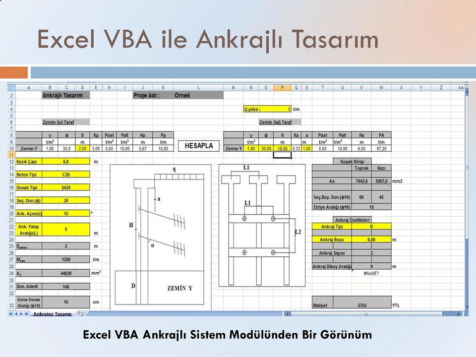 Excel VBA Ankrajlı