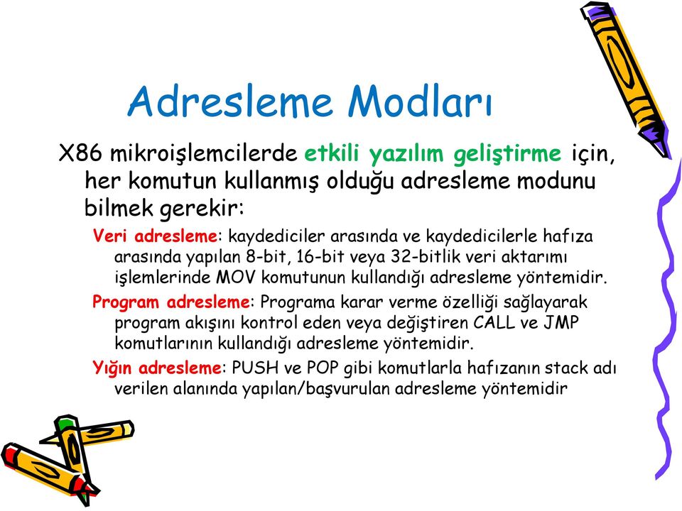 adresleme yöntemidir.