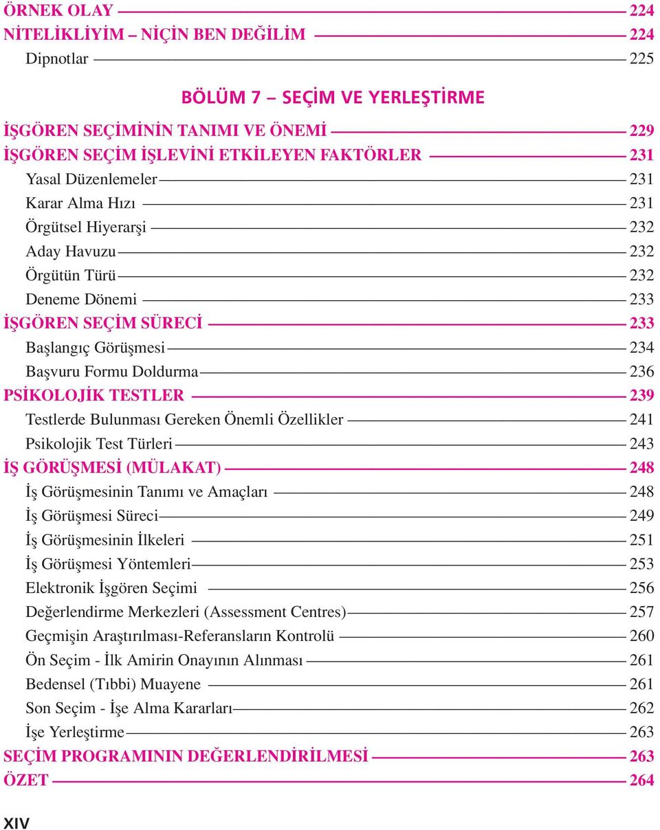 Testlerde Bulunması Gereken Önemli Özellikler 241 Psikolojik Test Türleri 243 İŞ GÖRÜŞMESİ (MÜLAKAT) 248 İş Görüşmesinin Tanımı ve Amaçları 248 İş Görüşmesi Süreci 249 İş Görüşmesinin İlkeleri 251 İş