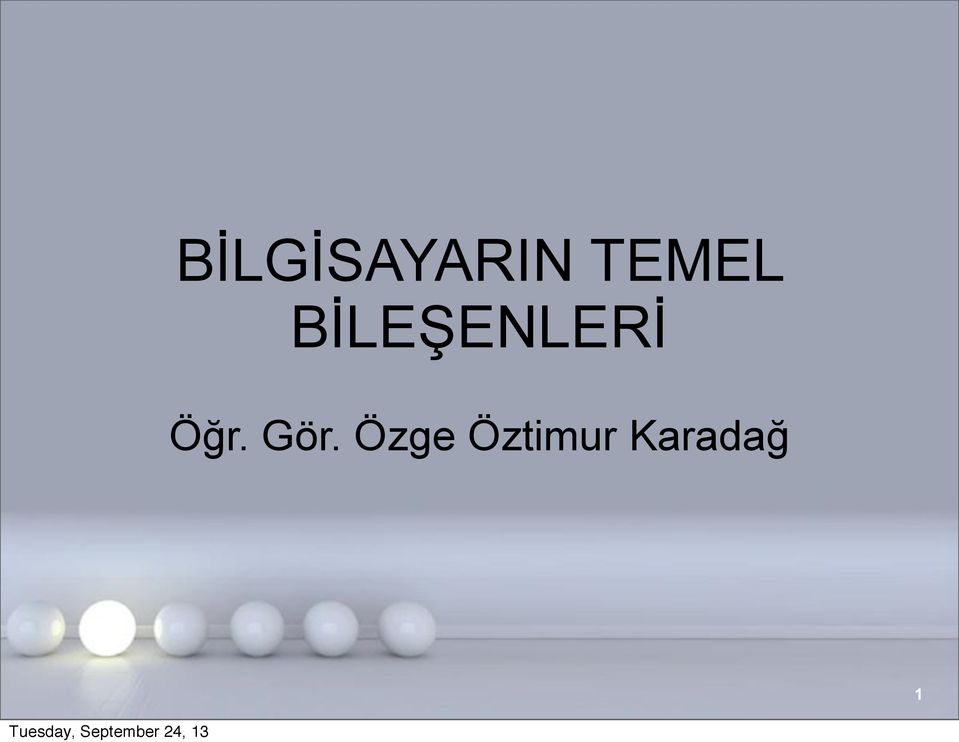 BİLEŞENLERİ Öğr.