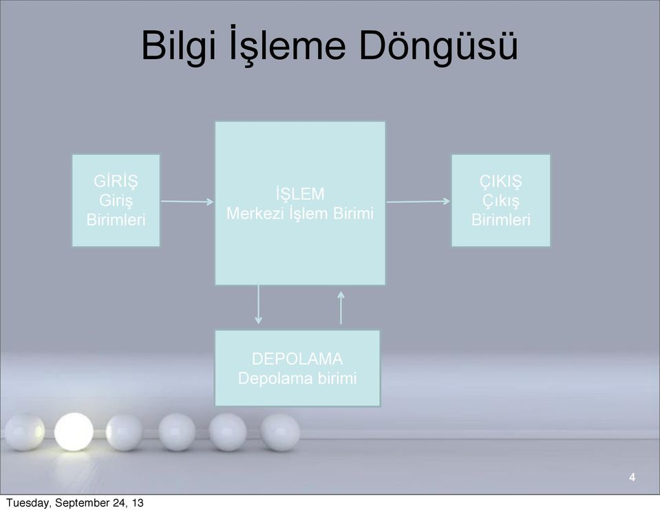 İşlem Birimi ÇIKIŞ Çıkış