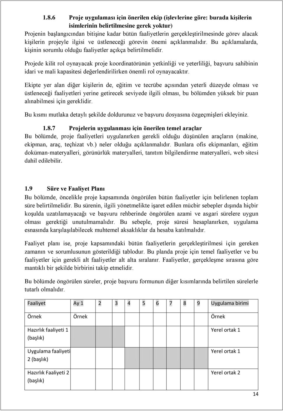 Projede kilit rol oynayacak proje koordinatörünün yetkinliği ve yeterliliği, başvuru sahibinin idari ve mali kapasitesi değerlendirilirken önemli rol oynayacaktır.