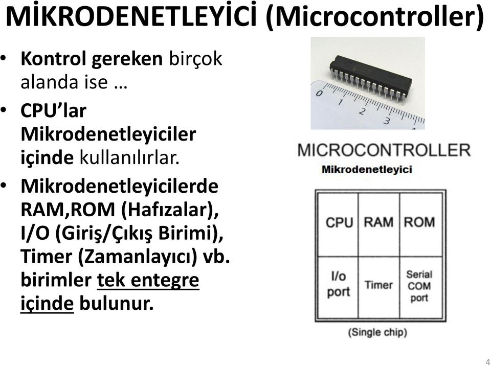Mikrodenetleyicilerde RAM,ROM (Hafızalar), I/O (Giriş/Çıkış