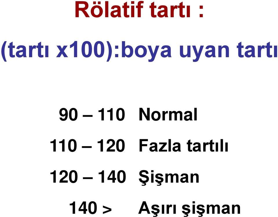 Normal 110 120 Fazla tartılı