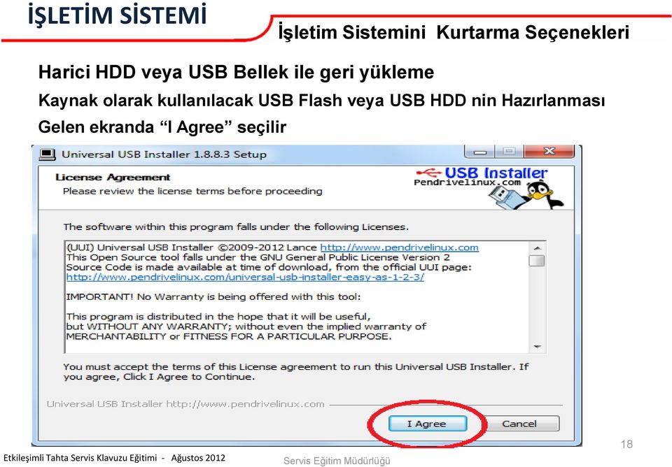 USB Flash veya USB HDD nin