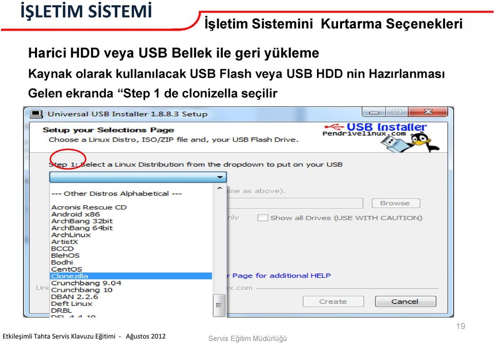 Flash veya USB HDD nin Hazırlanması