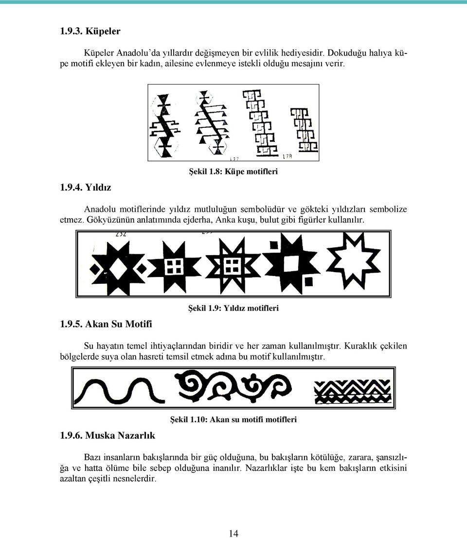 Akan Su Motifi Şekil 1.9: Yıldız motifleri Su hayatın temel ihtiyaçlarından biridir ve her zaman kullanılmıştır.