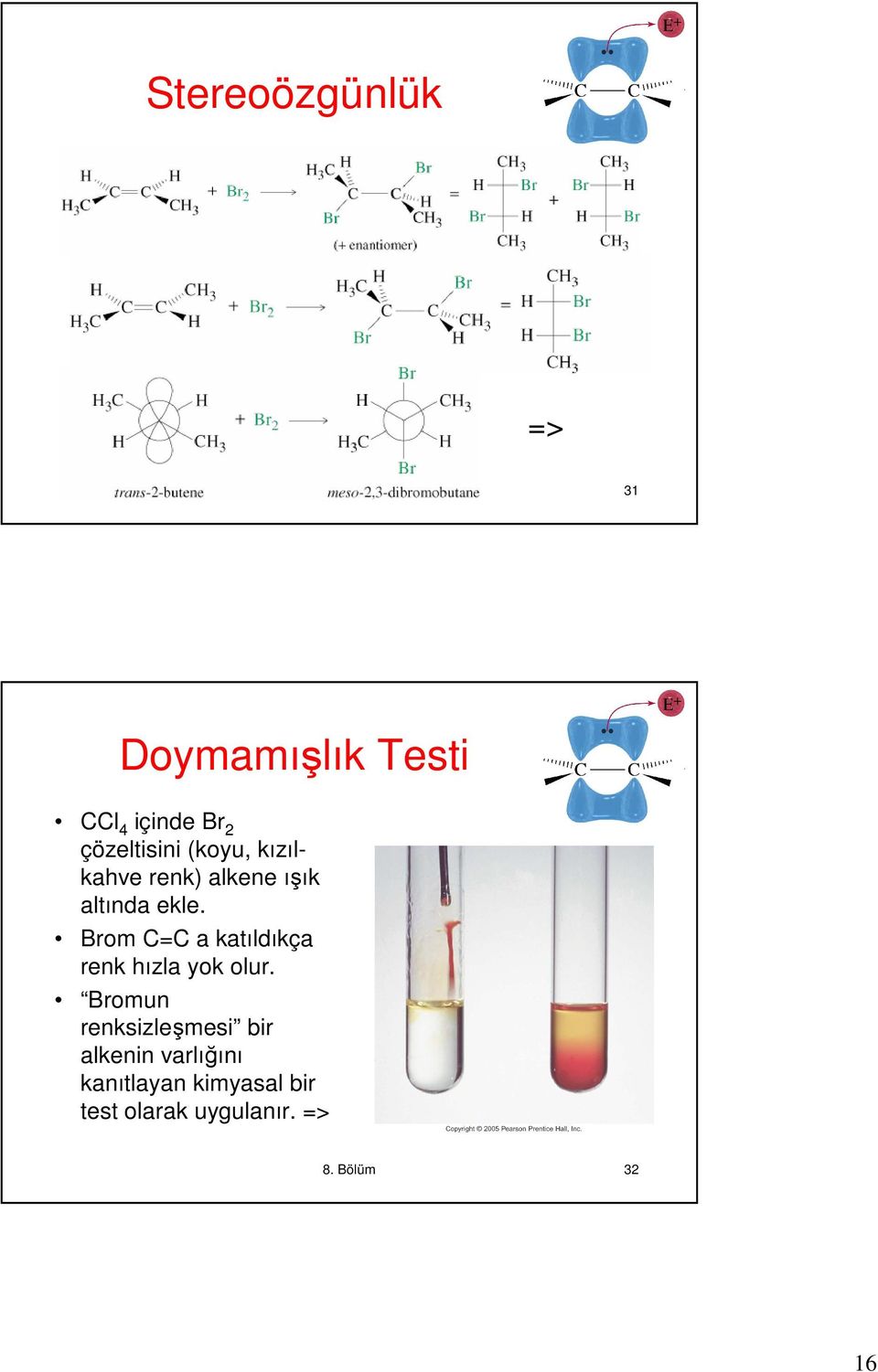 kızılkahve renk) alkene ışık altında ekle.