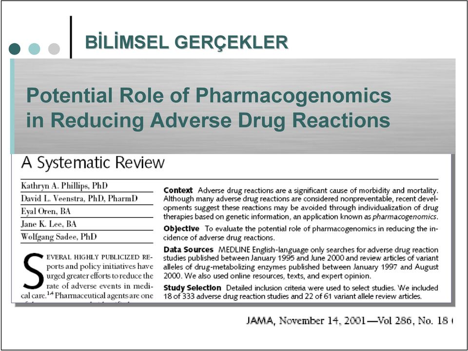 Pharmacogenomics in