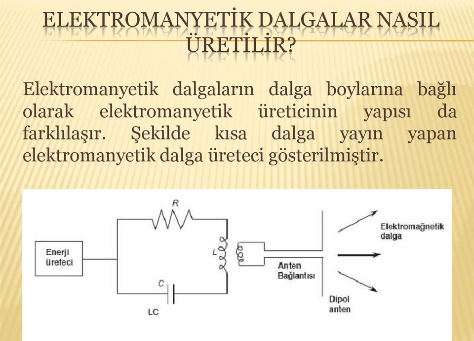 elektromanyetik üreticinin yapısı da farklılaşır.