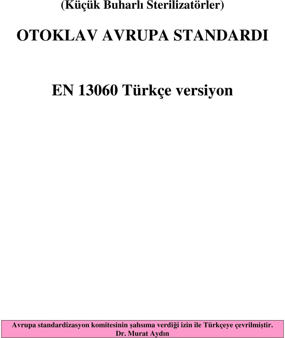 Avrupa standardizasyon komitesinin şahsıma