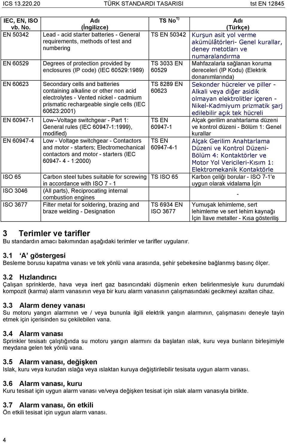 Secondary cells and batteries containing alkaline or other non acid electrolytes - Vented nickel - cadmium prismatic rechargeable single cells (IEC 60623:2001) EN 60947-1 Low Voltage switchgear -