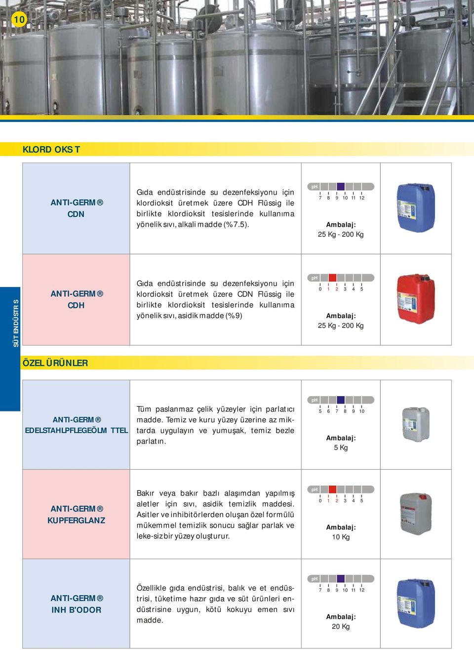 9) - 200 Kg ÖZEL ÜRÜNLER EDELSTAHLPFLEGEÖLMİTTEL Tüm paslanmaz çelik yüzeyler için parlatıcı madde. Temiz ve kuru yüzey üzerine az miktarda uygulayın ve yumuşak, temiz bezle parlatın.