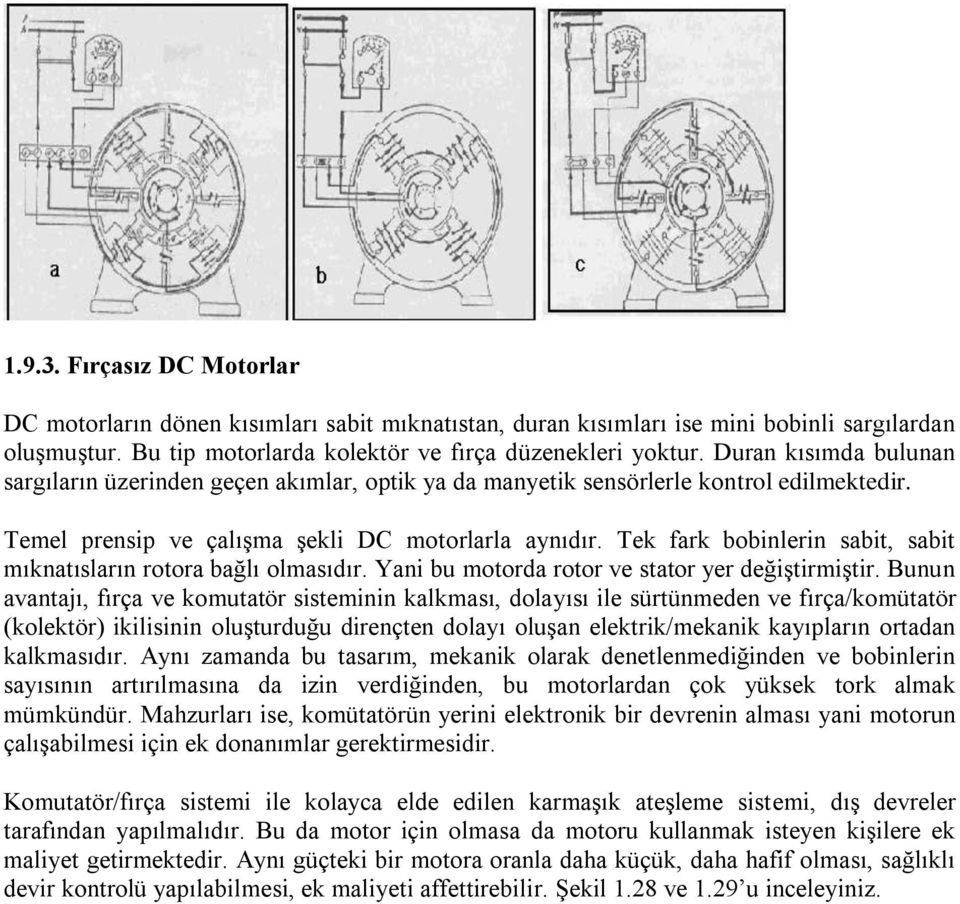 Tek fark bobinlerin sabit, sabit mıknatısların rotora bağlı olmasıdır. Yani bu motorda rotor ve stator yer değiştirmiştir.