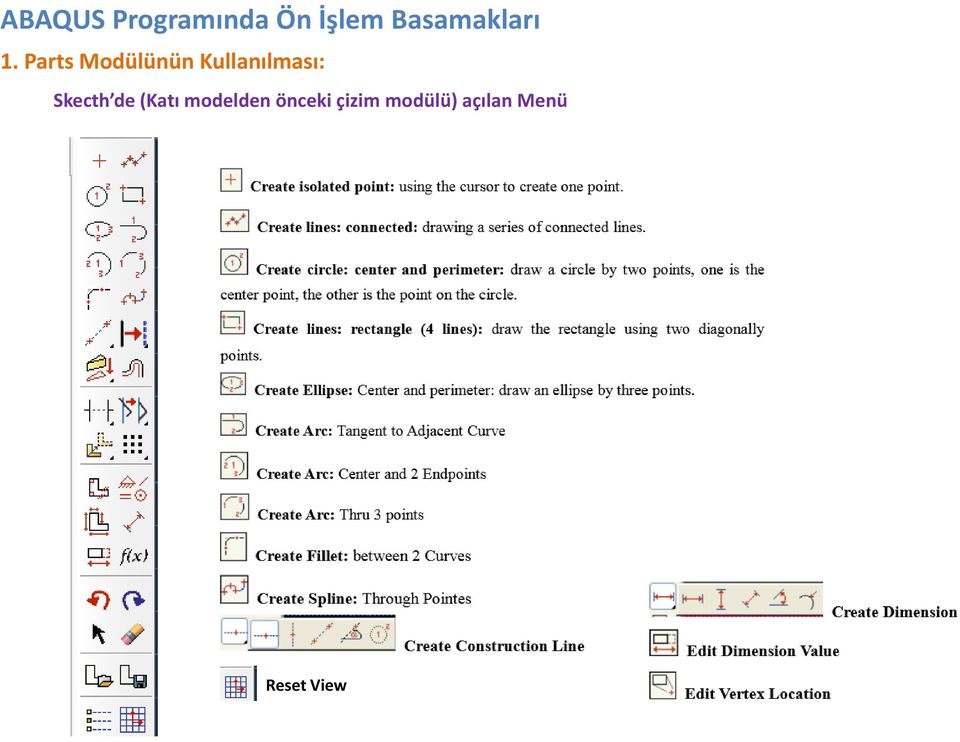 Parts Modülünün Kullanılması: