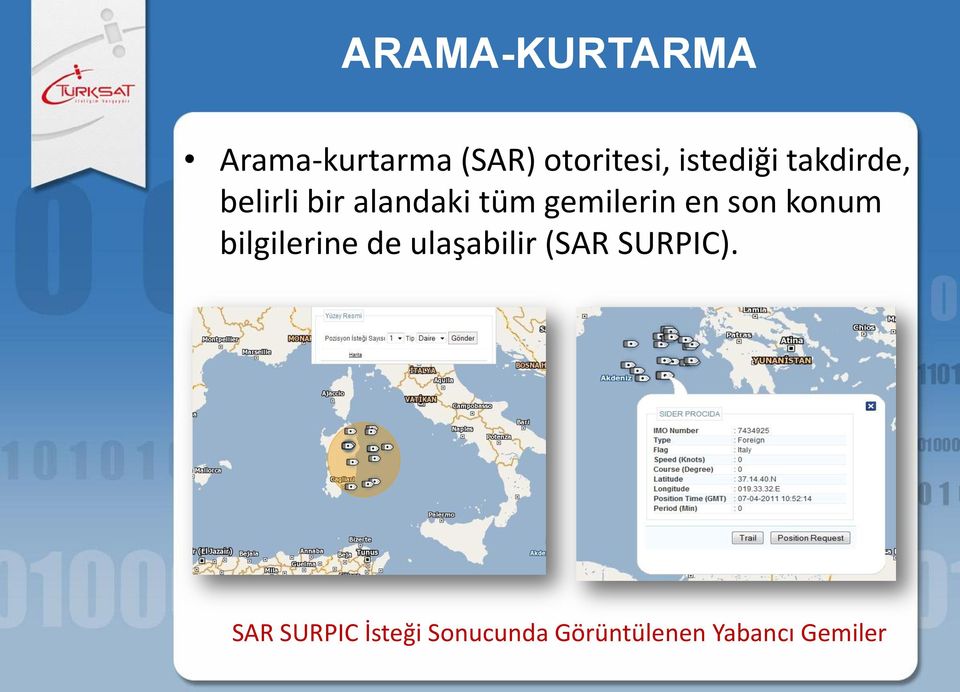 gemilerin en son konum bilgilerine de ulaşabilir