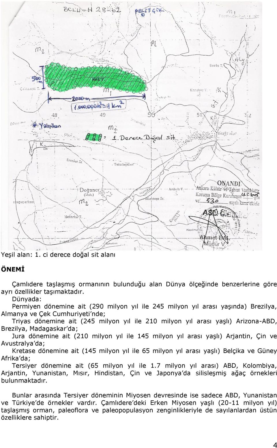 Arizona-ABD, Brezilya, Madagaskar da; Jura dönemine ait (210 milyon yıl ile 145 milyon yıl arası yaşlı) Arjantin, Çin ve Avustralya da; Kretase dönemine ait (145 milyon yıl ile 65 milyon yıl arası