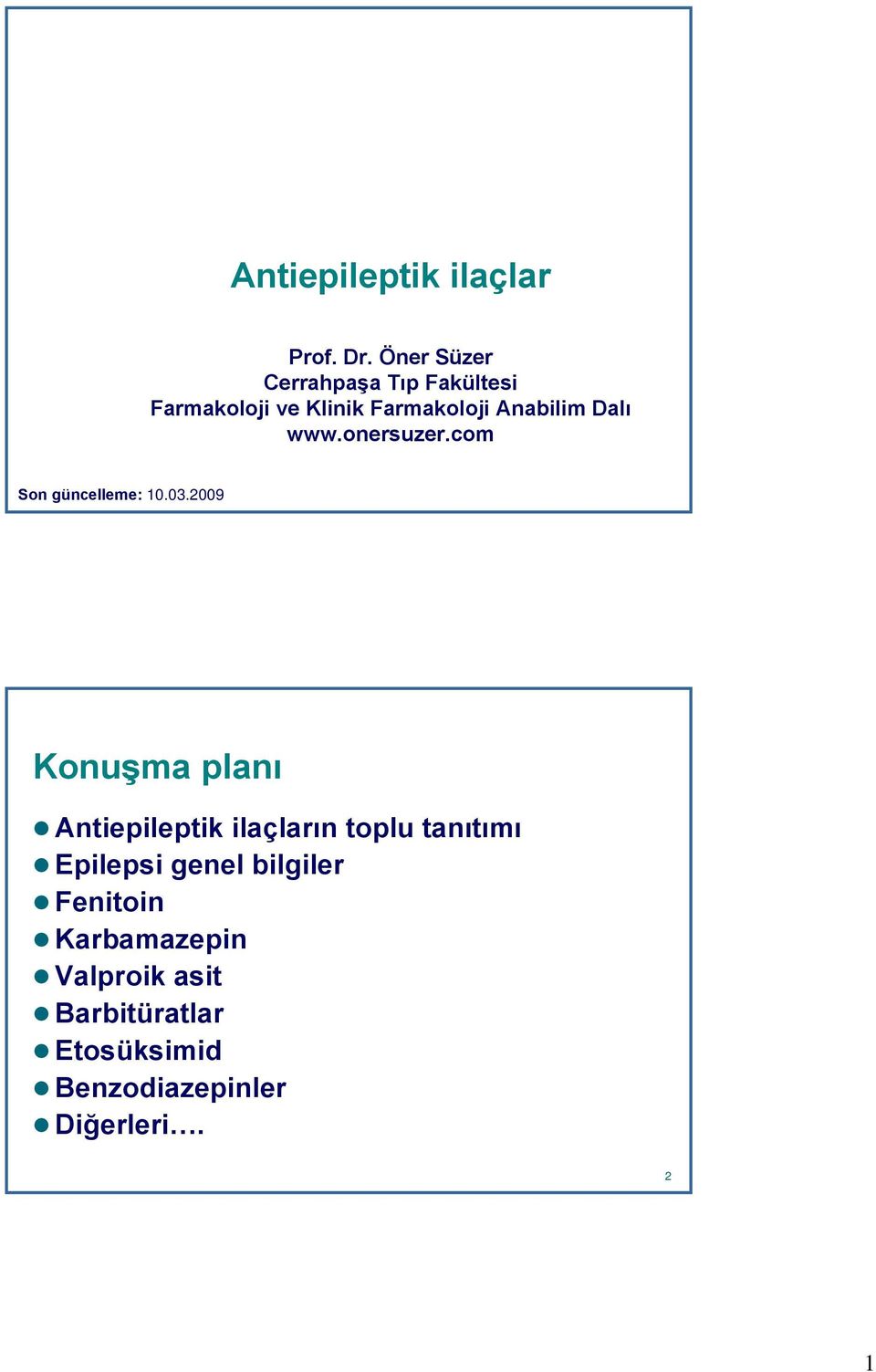 Antiepileptik ilaçlar - PDF Ücretsiz indirin