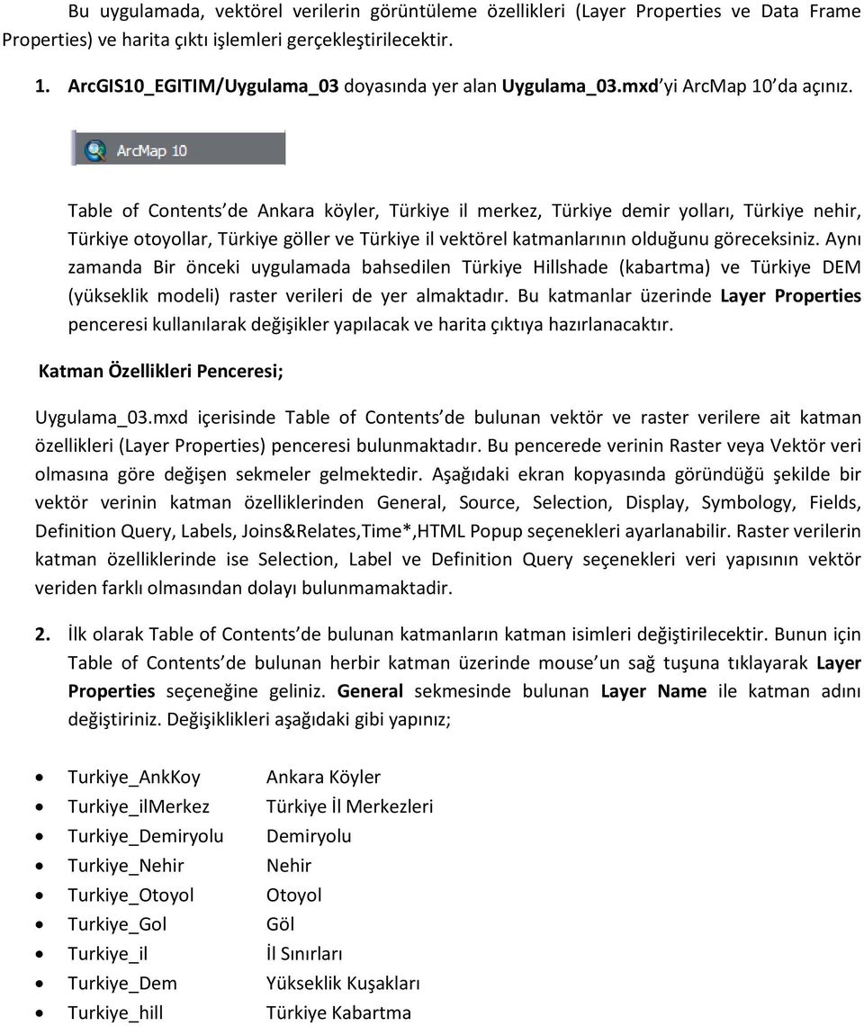 Table of Contents de Ankara köyler, Türkiye il merkez, Türkiye demir yolları, Türkiye nehir, Türkiye otoyollar, Türkiye göller ve Türkiye il vektörel katmanlarının olduğunu göreceksiniz.