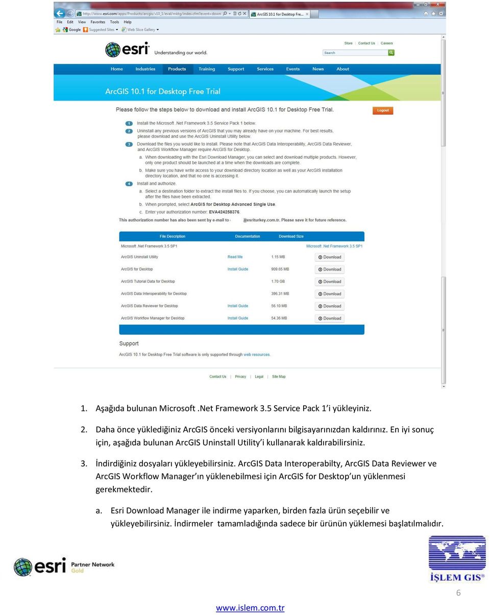 En iyi sonuç için, aşağıda bulunan ArcGIS Uninstall Utility i kullanarak kaldırabilirsiniz. 3. İndirdiğiniz dosyaları yükleyebilirsiniz.