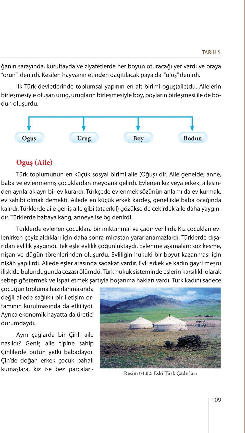 Oguş Urug Boy Bodun Oguş (Aile) Türk toplumunun en küçük sosyal birimi aile (Oğuş) dir. Aile genelde; anne, baba ve evlenmemiş çocuklardan meydana gelirdi.