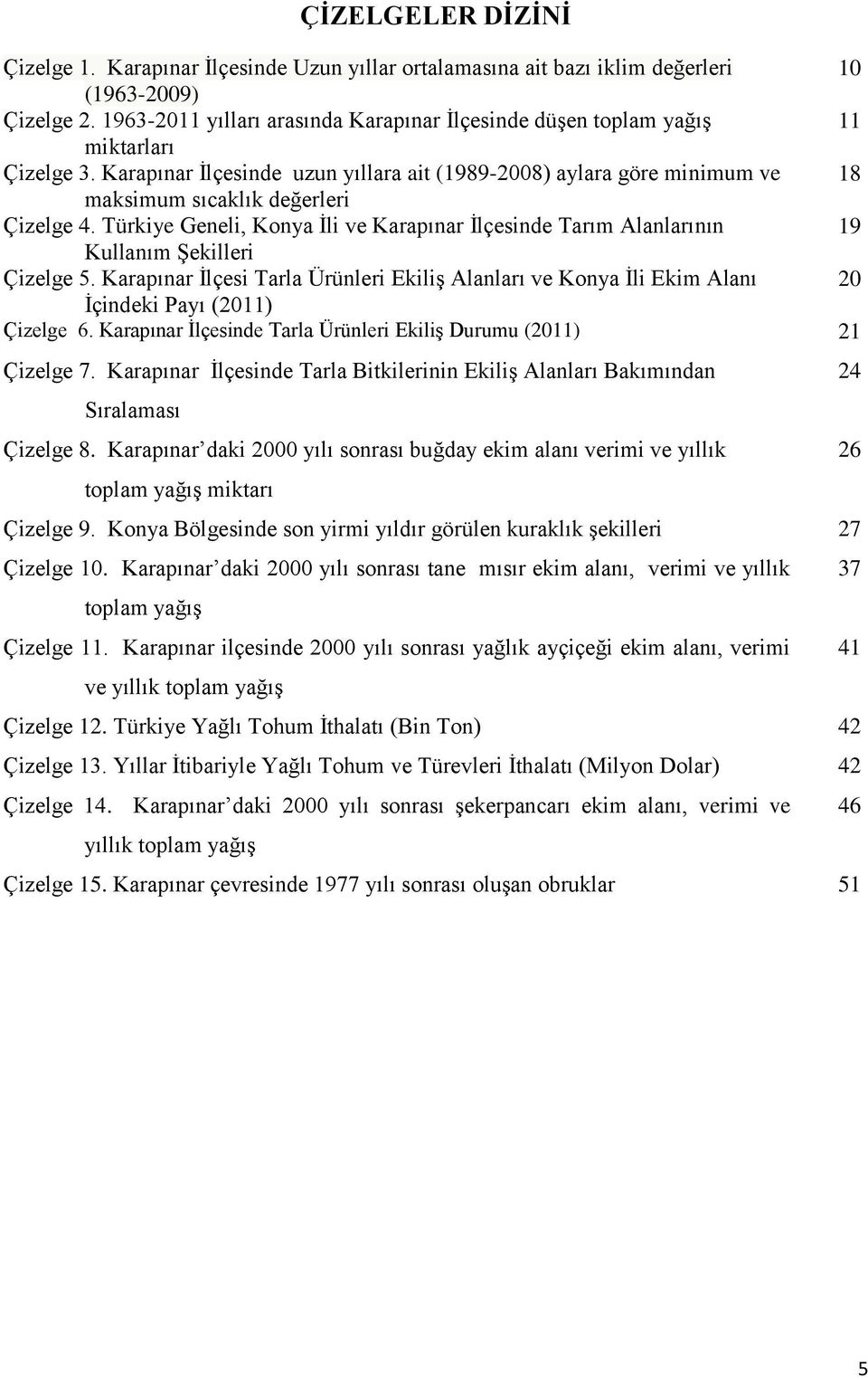 Karapınar İlçesinde uzun yıllara ait (1989-2008) aylara göre minimum ve 18 maksimum sıcaklık değerleri Çizelge 4.