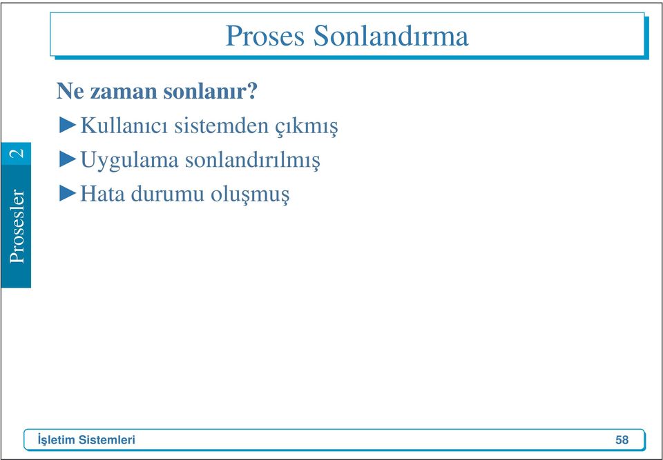 Kullanıcı sistemden çıkmış