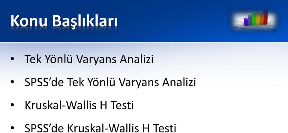 Yönlü Varyans Analizi