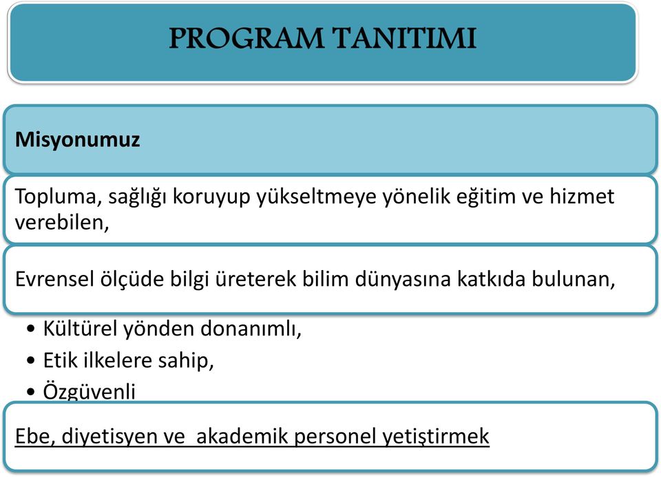 dünyasına katkıda bulunan, Kültürel yönden donanımlı, Etik