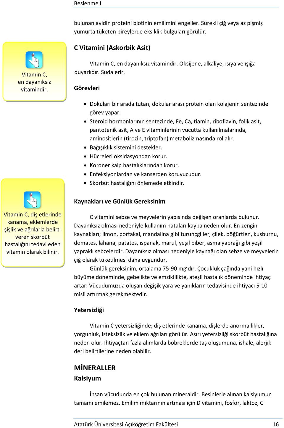 Steroid hormonlarının sentezinde, Fe, Ca, tiamin, riboflavin, folik asit, pantotenik asit, A ve E vitaminlerinin vücutta kullanılmalarında, aminositlerin (tirozin, triptofan) metabolizmasında rol