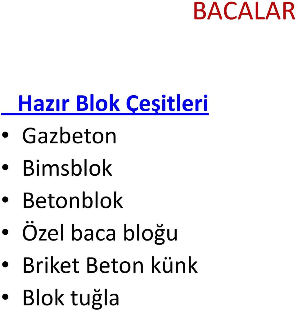 Betonblok Özel baca bloğu