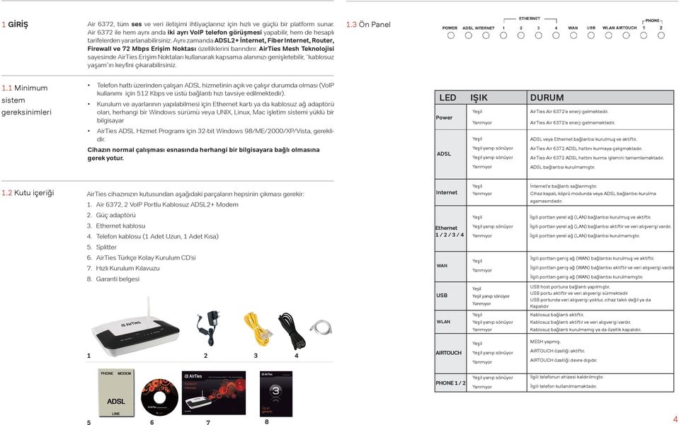 Aynı zamanda ADSL2+ İnternet, Fiber Internet, Router, Firewall ve 72 Mbps Erişim Noktası özelliklerini barındırır.