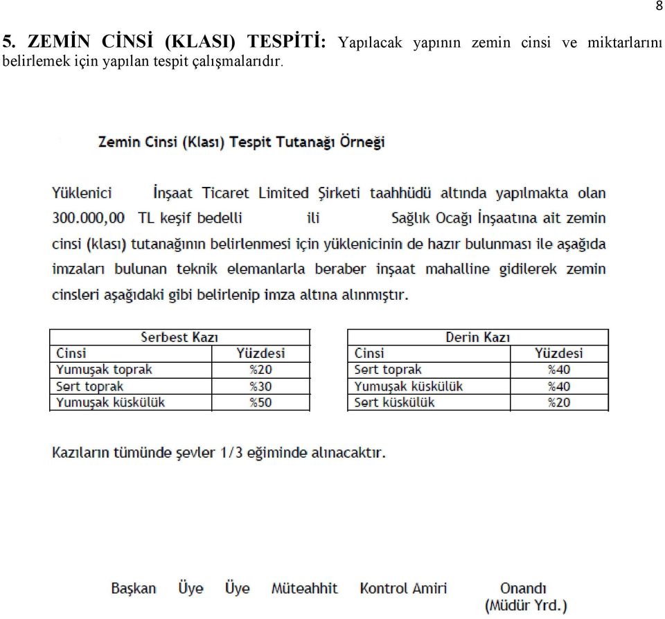 ve miktarlarını belirlemek için