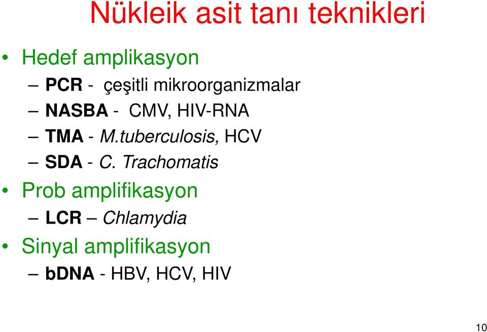 tuberculosis, HCV SDA - C.