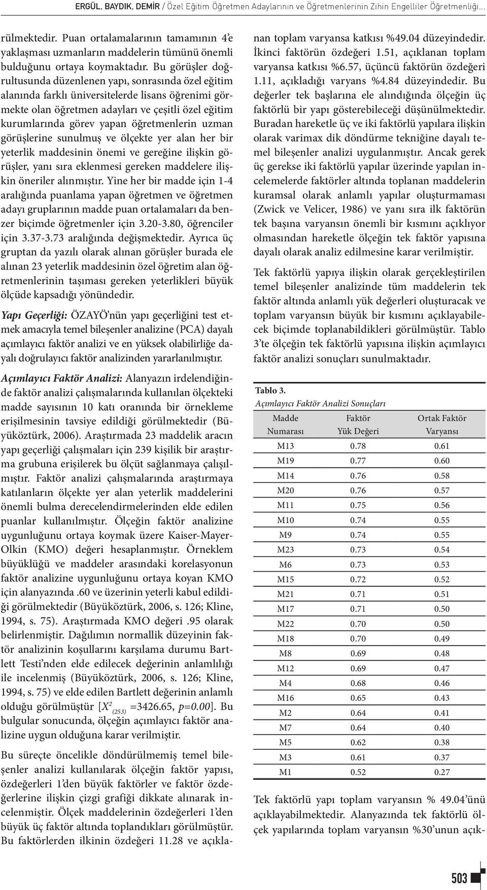 Bu görüşler doğrultusunda düzenlenen yapı, sonrasında özel eğitim alanında farklı üniversitelerde lisans öğrenimi görmekte olan öğretmen adayları ve çeşitli özel eğitim kurumlarında görev yapan