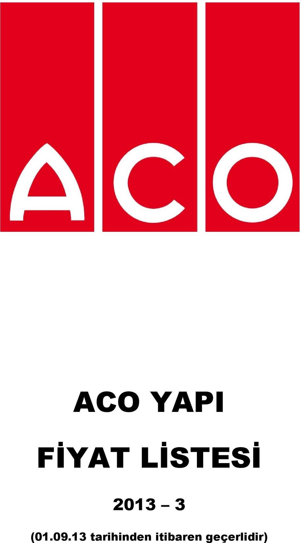 ACO YAPI FİYAT LİSTESİ - PDF Free Download