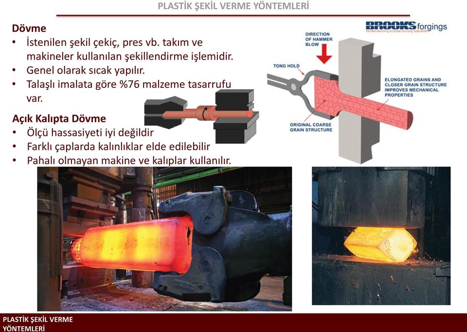 Talaşlı imalata göre %76 malzeme tasarrufu var.