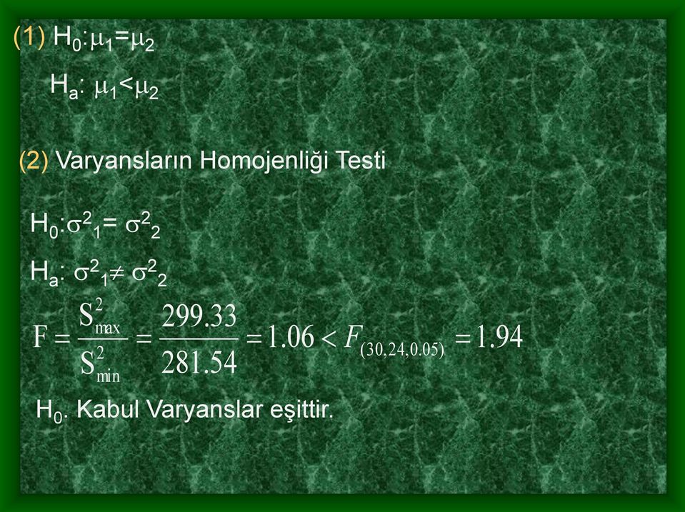 1= H a : 1 Smax 99.33 F 1.06 F (30,4,0.