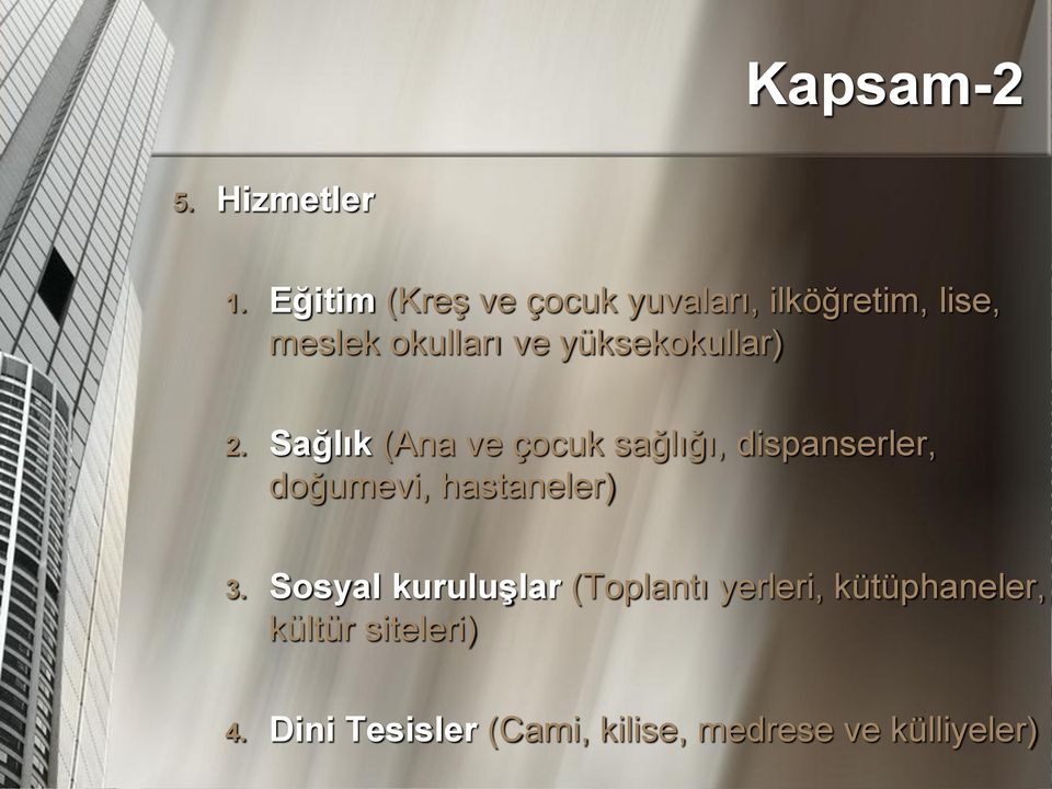 yüksekokullar) 2.